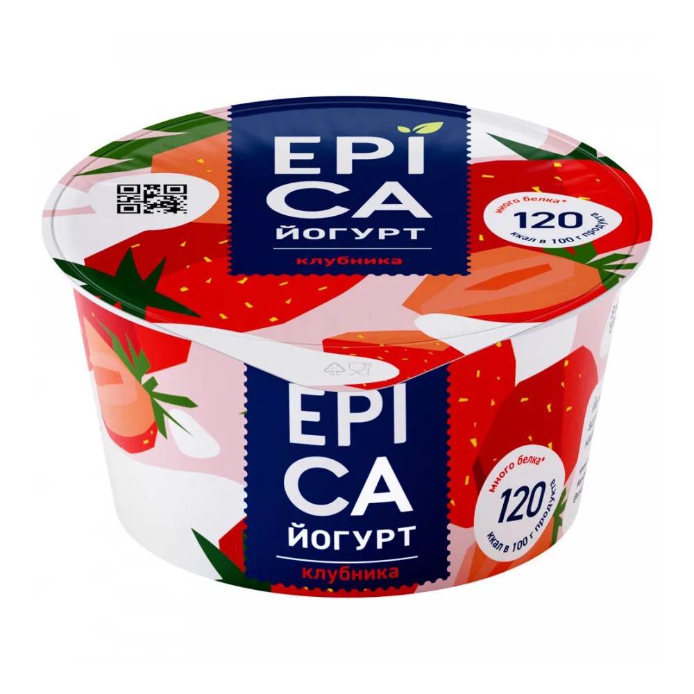 Йогурт EPICA 4,8% Клубника, 130г