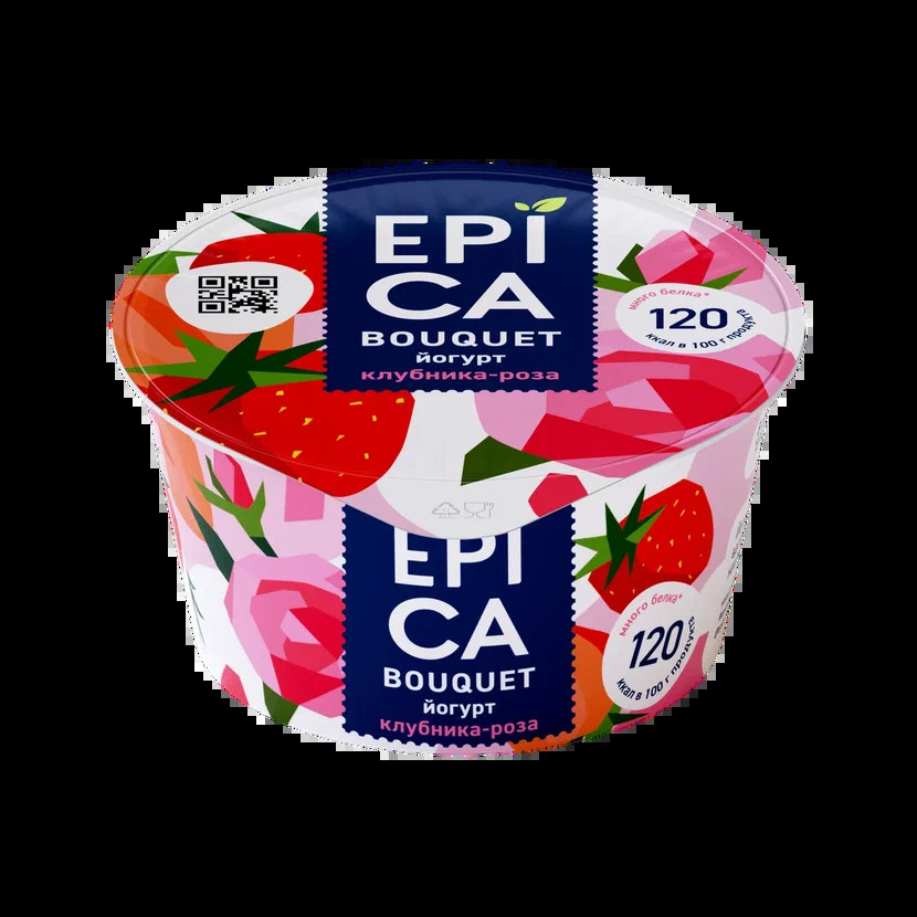 Йогурт EPICA 4,8% Клубника, 130г