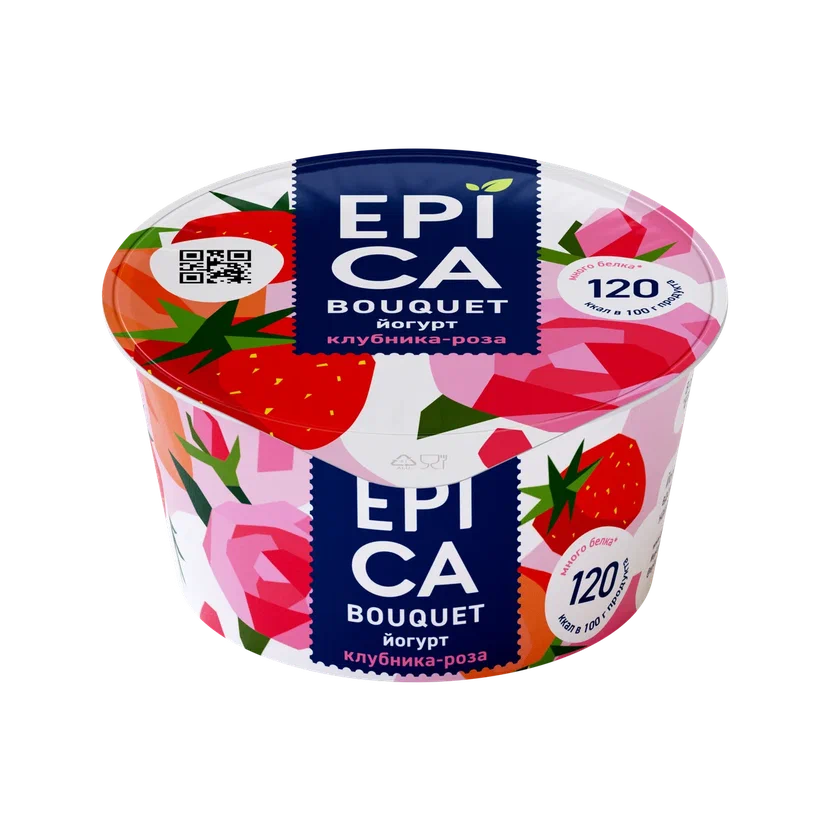 Йогурт EPICA 4,8% Клубника, 130г