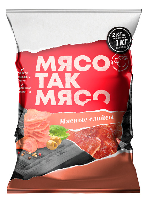 Слайсы мясные МясоТакМясо с/в 0,05 кг (11 штук)