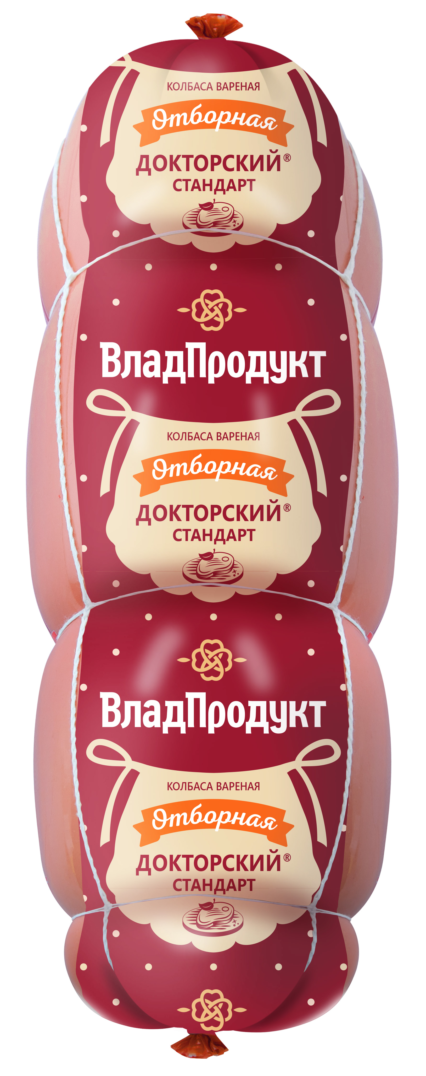 Колбаса ВладПродукт Докторский стандарт Отборная вес 2,3кг