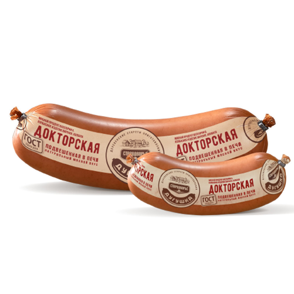 Колбаса вареная Дугушка Докторская ГОСТ вес
