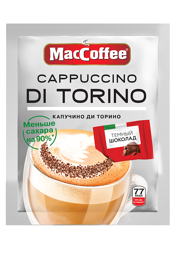Коф.напиток MacCoffee Капучино ди Торино 2в1 раствор, м/у(лента) 16,5*20шт*20