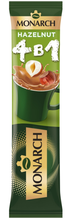 Напиток коф. МОНАРХ ОРЕХ 4в1 натур.раств.сублимир 24шт*10бл*13,5г