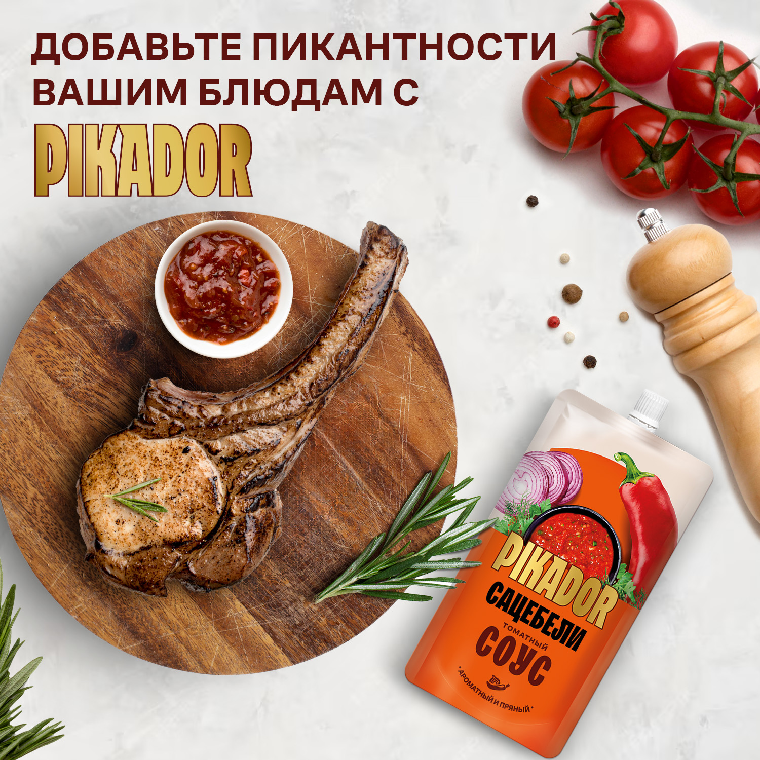 Томатный соус PIKADOR Сацебели Дой-пак, 200г, Россия
