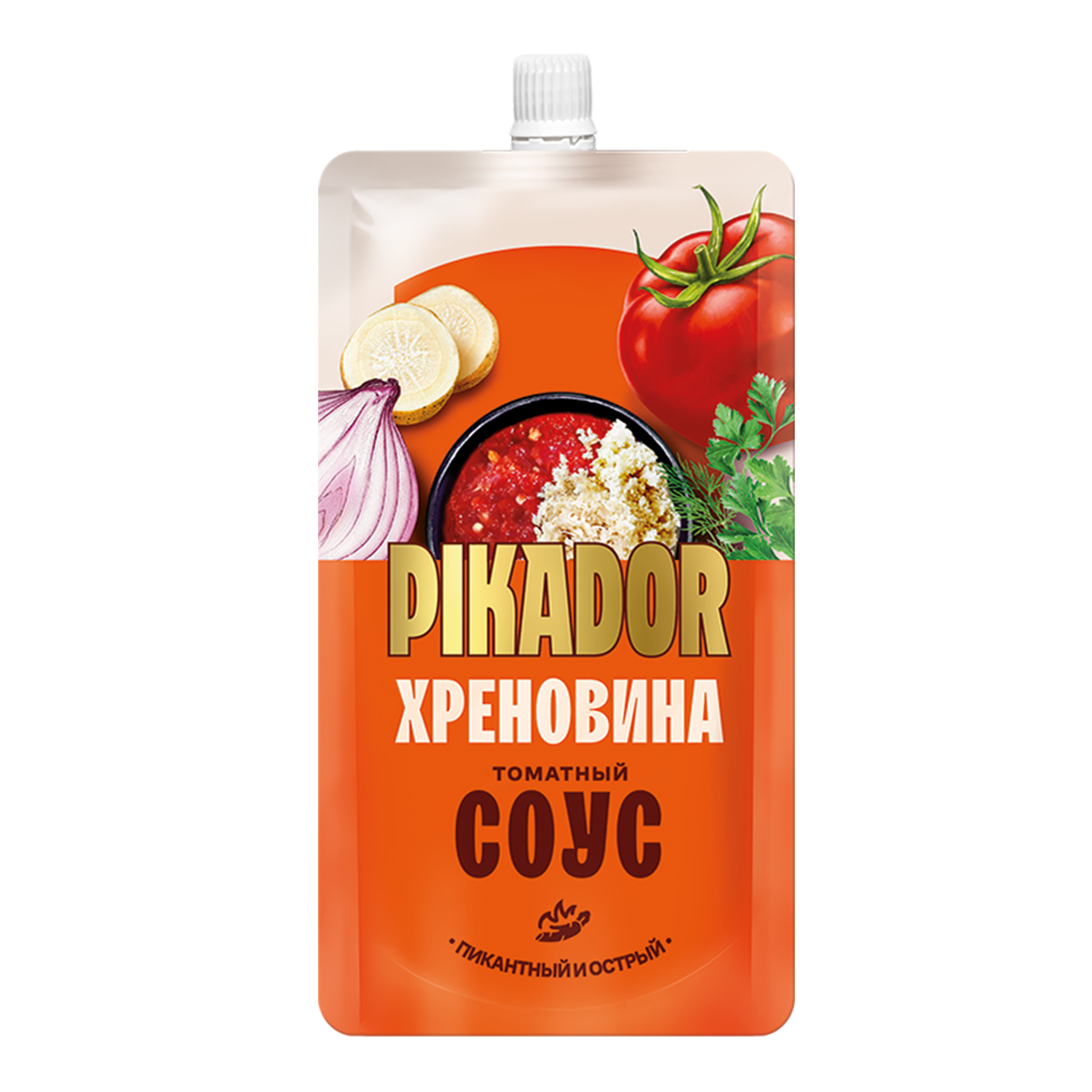 Томатный соус PIKADOR Хреновина Дой-пак, 200г, Россия