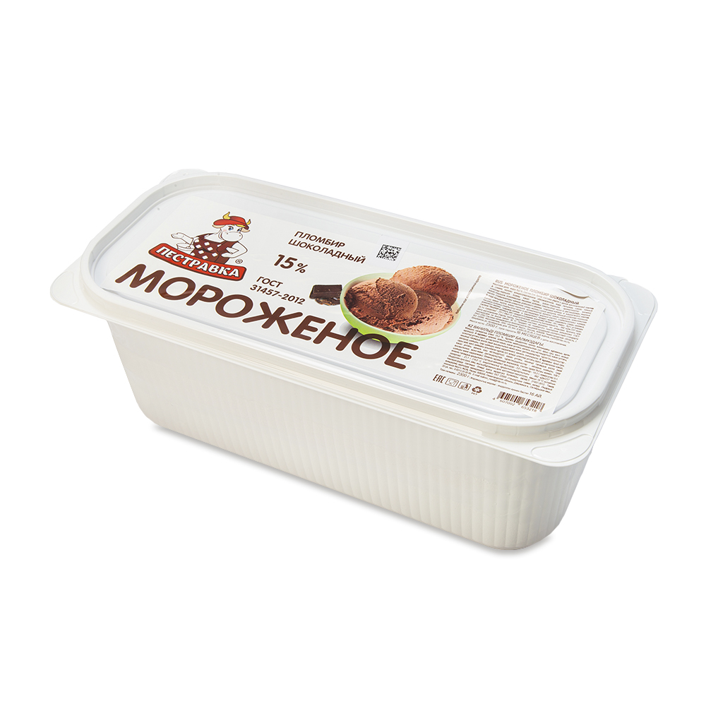 01.Мороженое ПЕСТРАВКА пл-р шок.15% контейнер 2,3кг