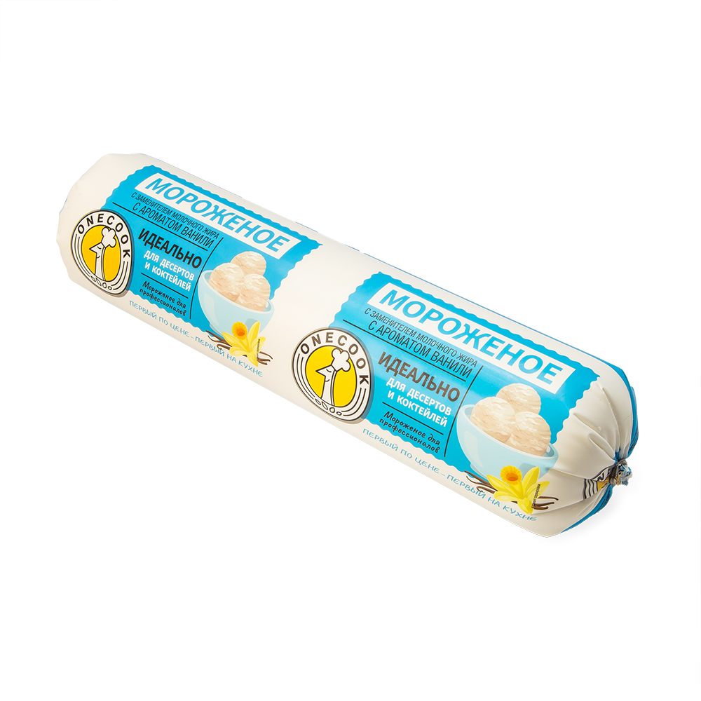 03.Мороженое ONE COOK с аром. ванили 6% пакет 1000г код 160