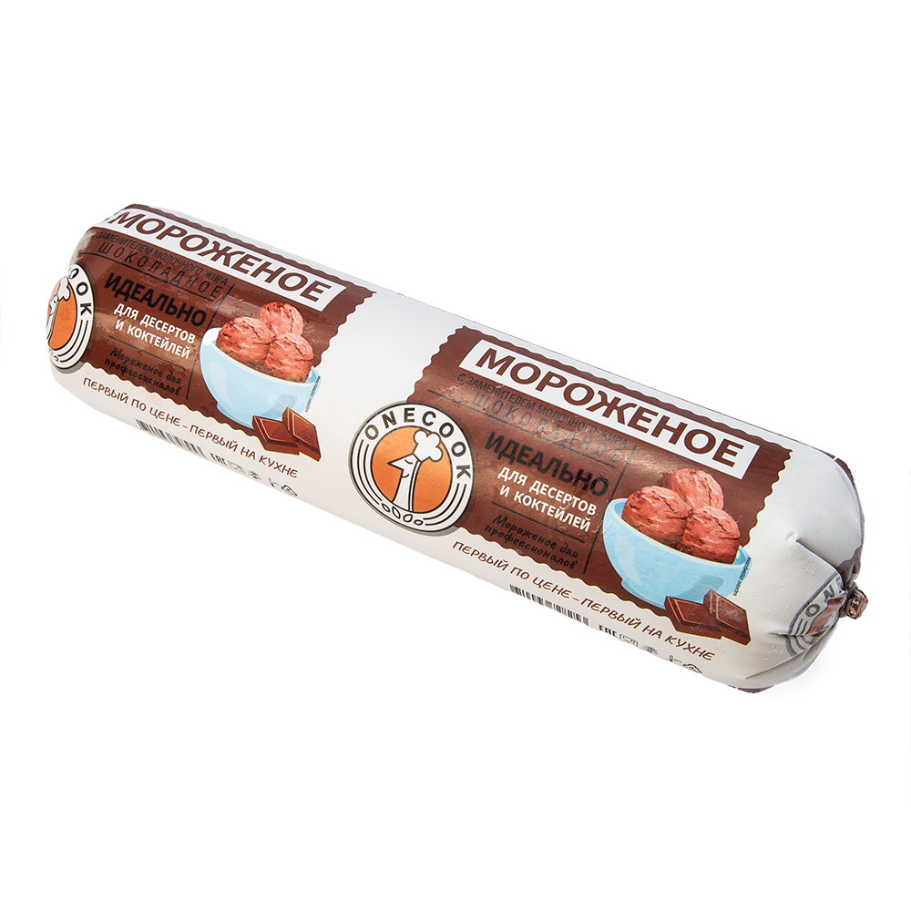03.Мороженое ONE COOK шоколад 6% пакет 1000г код 163