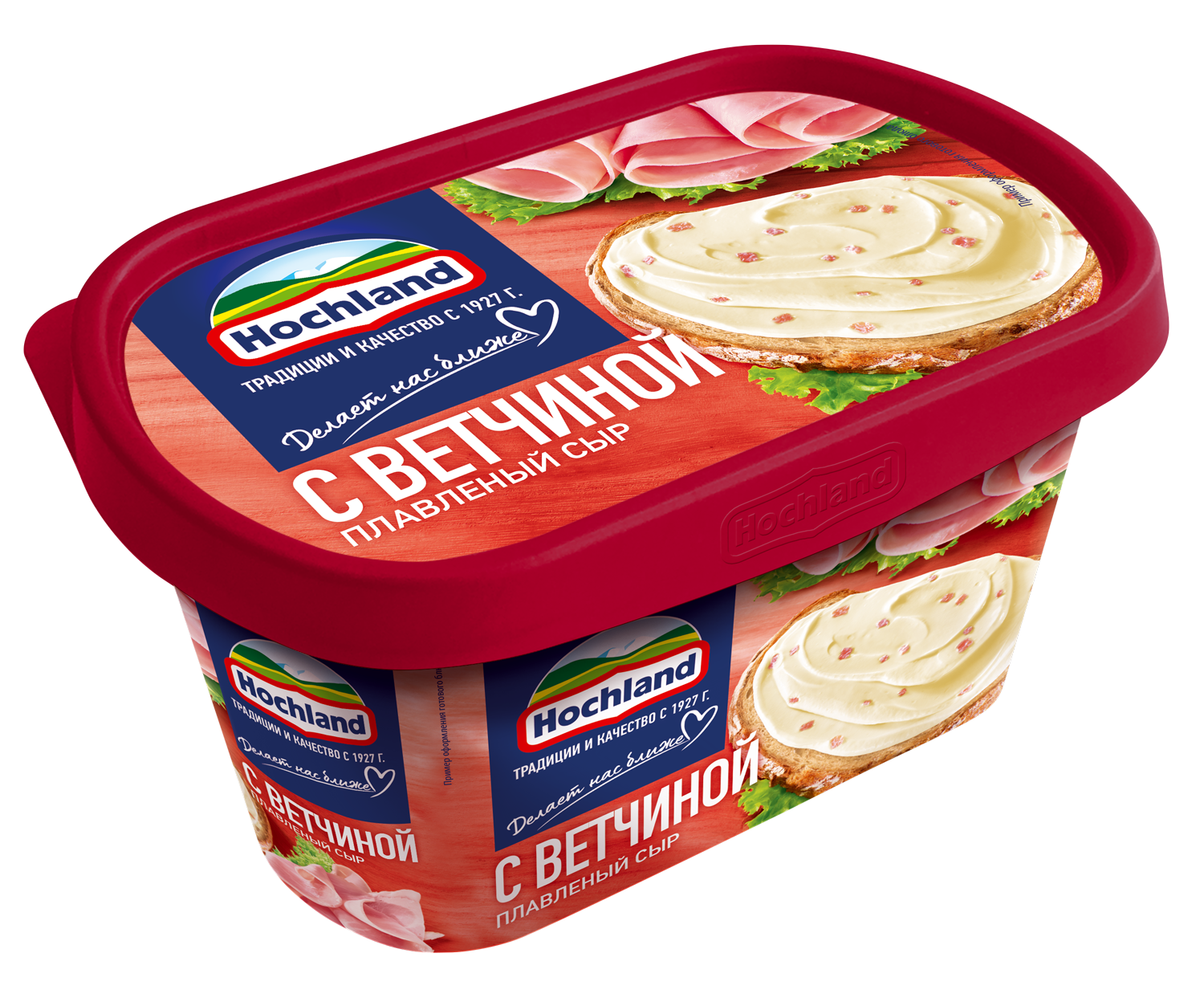 Сыр Хохланд плавленый с ветчиной 55% пл/в 6*400 г