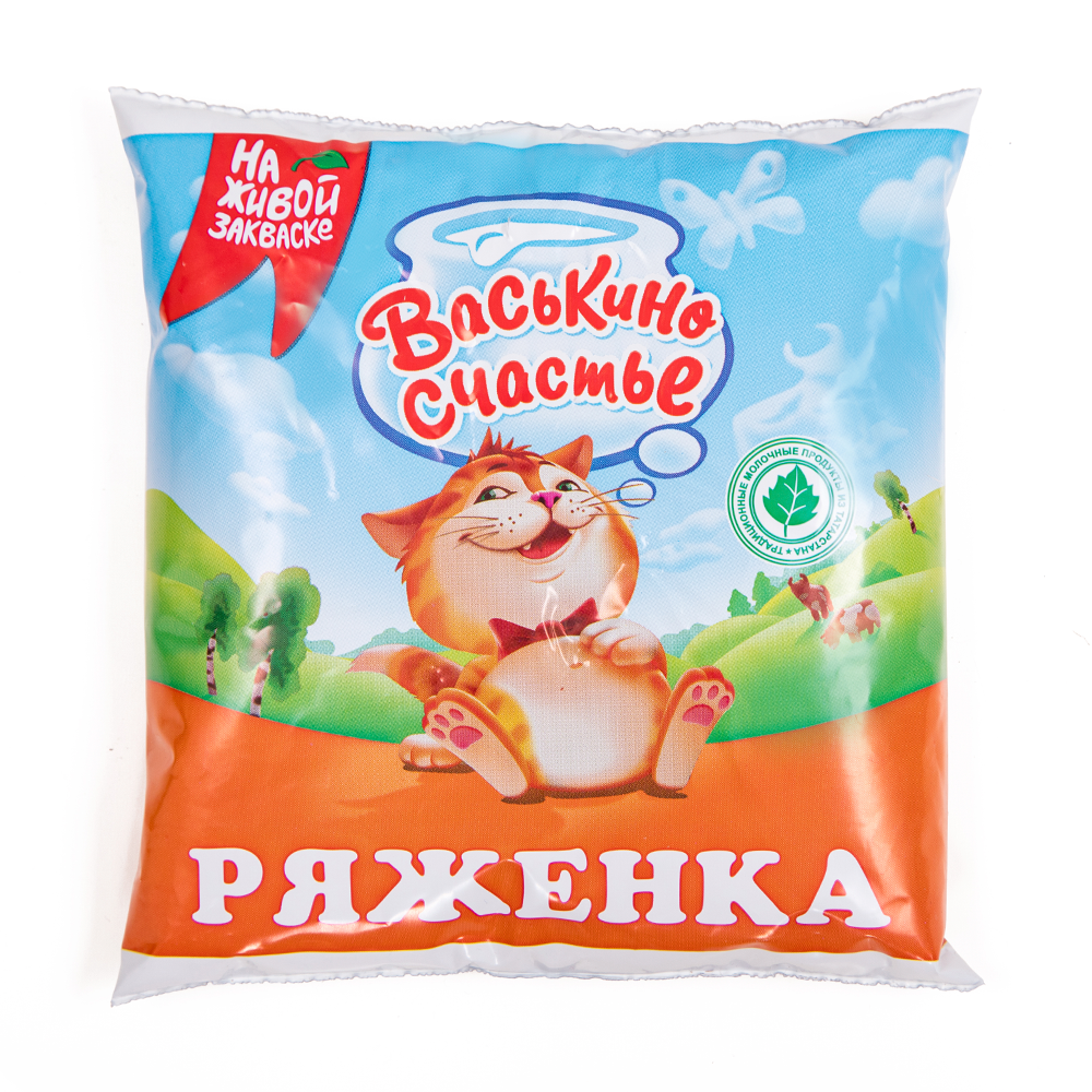 Ряженка Васькино счастье 2,5% фин-пак 450 г