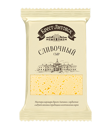 Сыр полутвердый Брест-Литовск "Российский" 50% брусок 200 г, шт