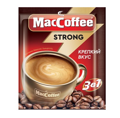 Коф.напиток MacCoffee Стронг 3 в 1 раствор, м/у 18г*50шт*10 лента