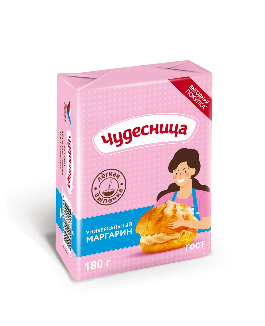 Маргарин Чудесница 55% фольга 180 г (кор 24)