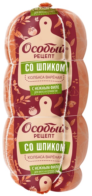 Колбаса вареная Особый рецепт Со шпиком 0,5 кг