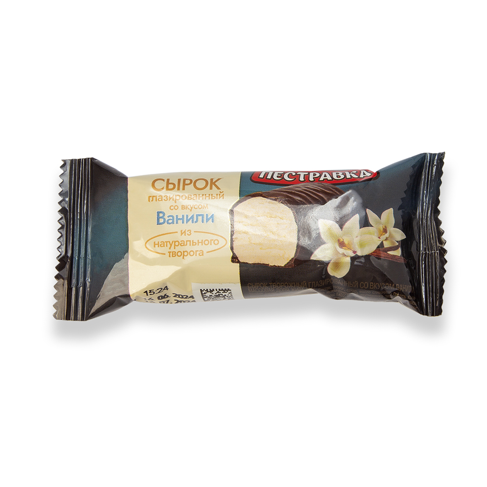 Сырок творожный глазированный Пестравка с ванилью 23 % флоу-пак 40 гр.