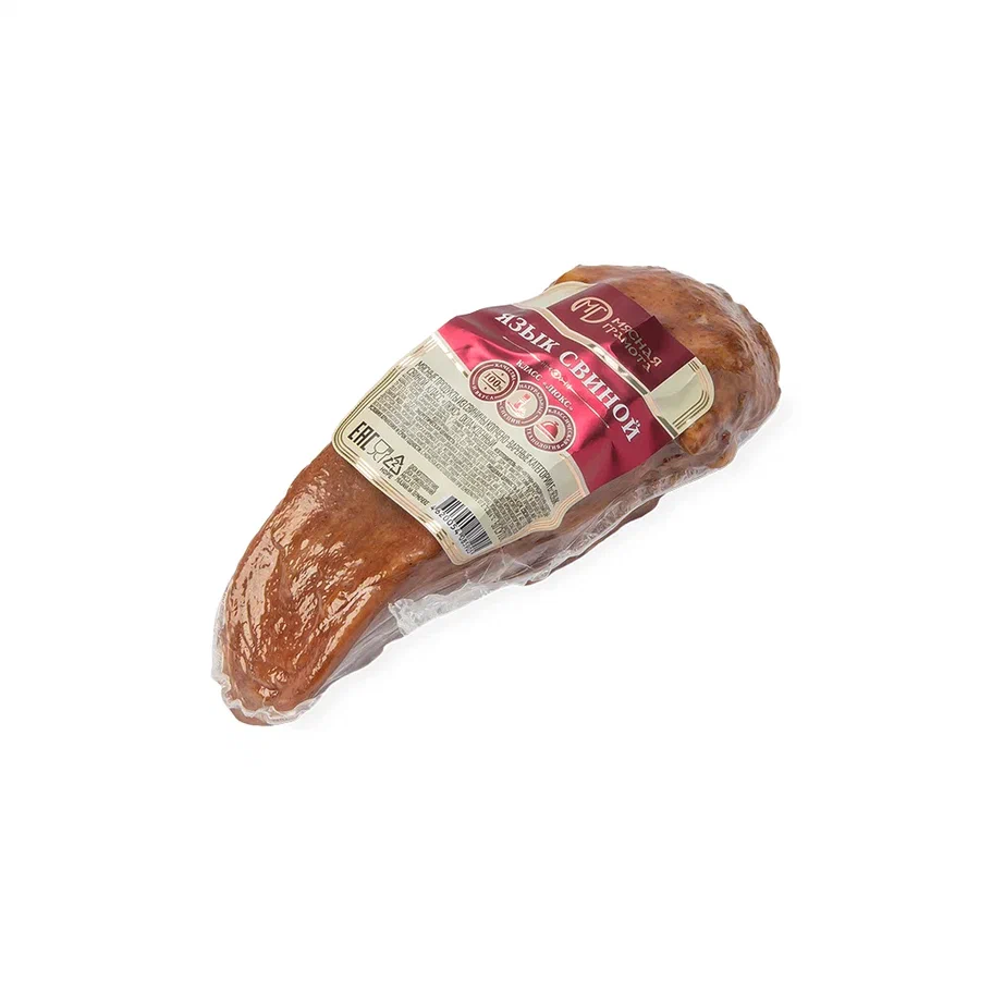 Язык свиной в/к Мясная грамота в/у вес (Х5) (9 шт)
