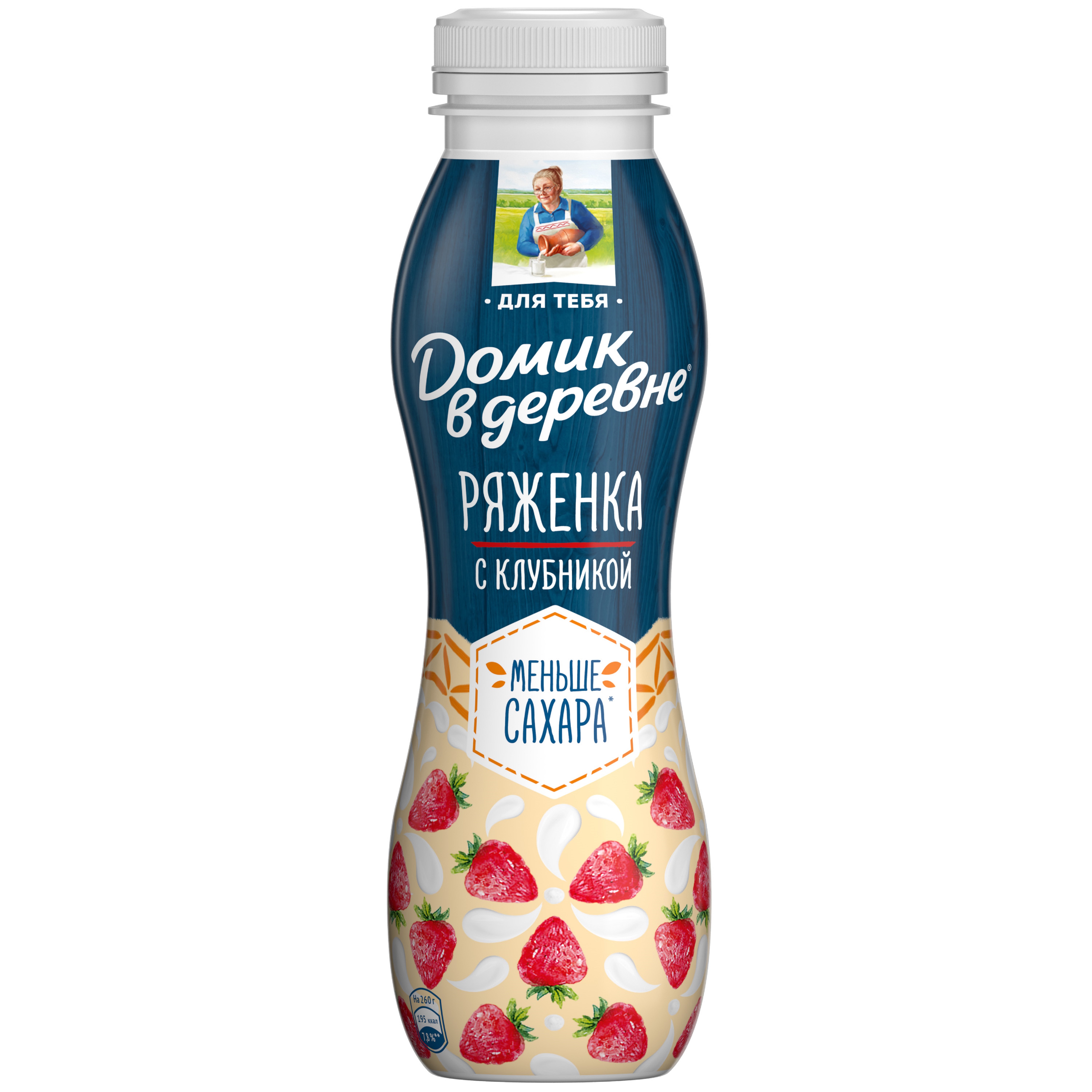 Ряженка Домик в Деревне Клубника 2,1% 260г ПЭТ