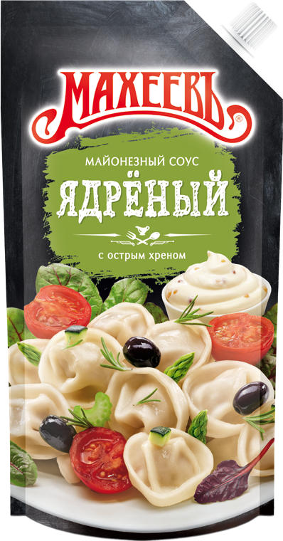 Майонезный соус Махеевъ Ядреный, Пакет ДПДЗ 200гр*20шт