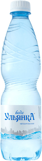 Минеральная природная питьевая столовая вода "Ульянка" 0,5л. негазированная, ПЭТ