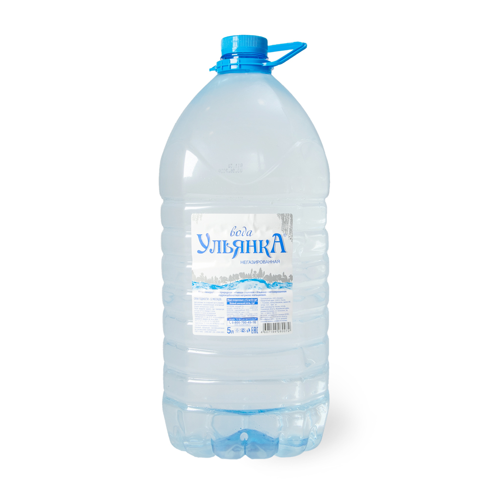 Минеральная природная питьевая столовая вода "Ульянка" 5л. негазированная, ПЭТ