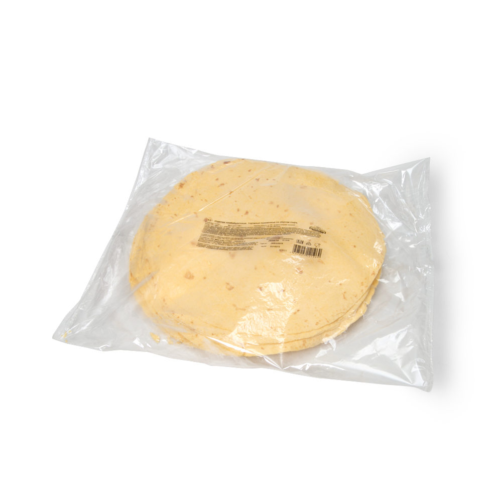 Тортилья (уп.12шт) 10-дюйм. пшен. с доб. сыр D. 25 см (зам.) Delicados