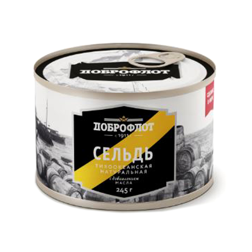 Сельдь ДОБРОФЛОТ №6  245г/24шт