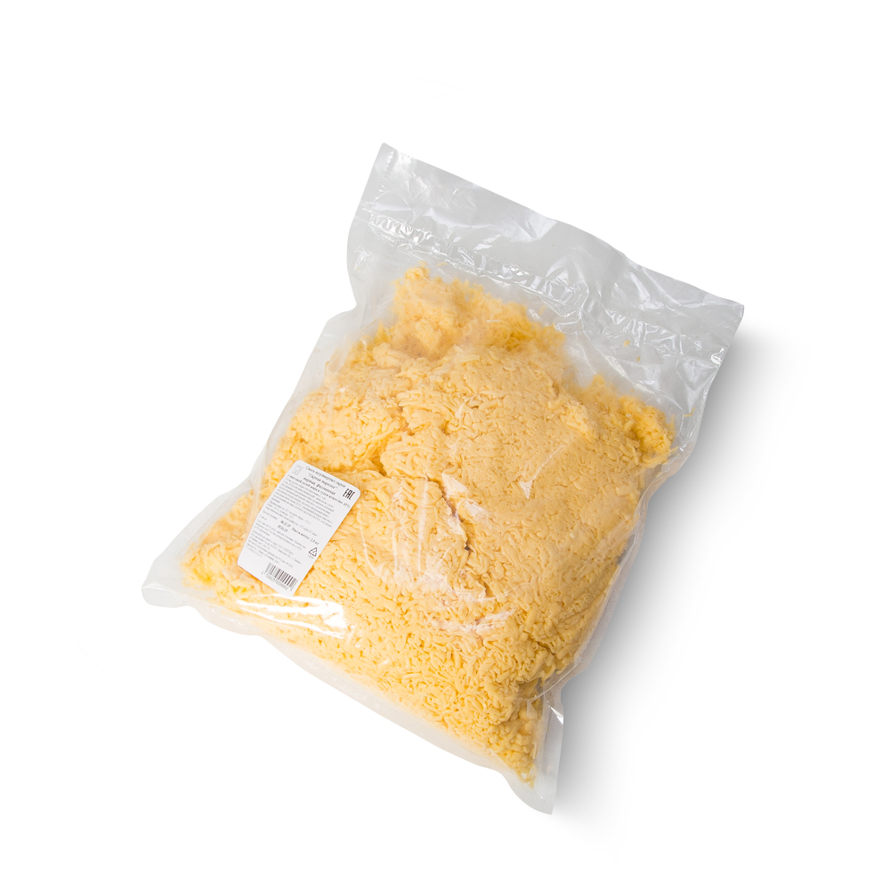 Сыр Сырная тарелка Смесь тертых полутвердых сыров 45% фасованный пакет 2 кг