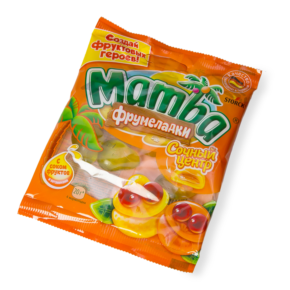 Жевательный мармелад Mamba сочный центр 24*70г