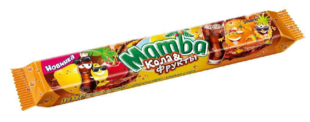 Жевательные конфеты Mamba Кола и Фрукты 6*24*79,5г