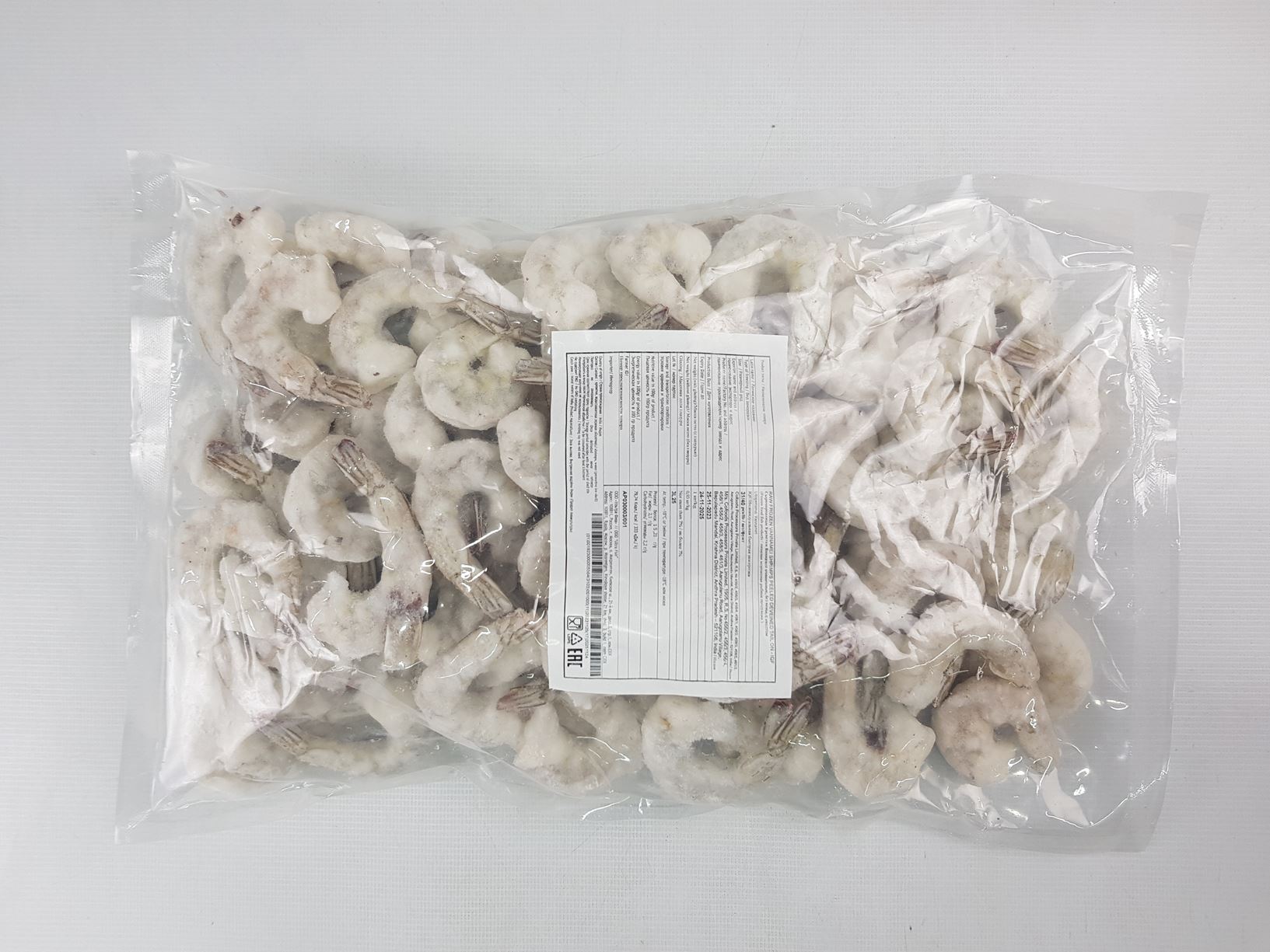 Креветка ТИГРОВАЯ б/г IQF, 31/40, очищенная с хвостиком , 1 кг