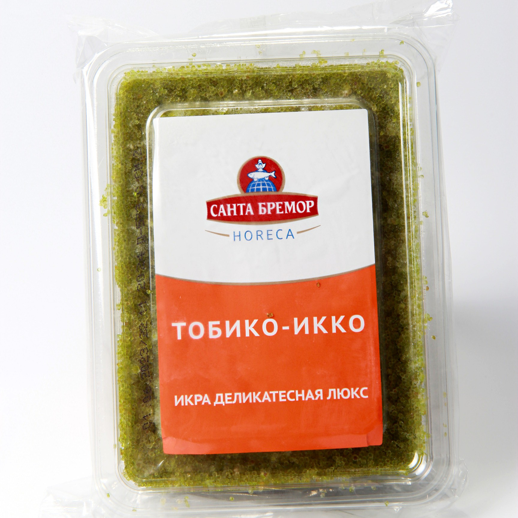 ИКРА ЛЕТУЧЕЙ РЫБЫ ЗЕЛЕНАЯ "ТОБИКО-ИККО", 500 г