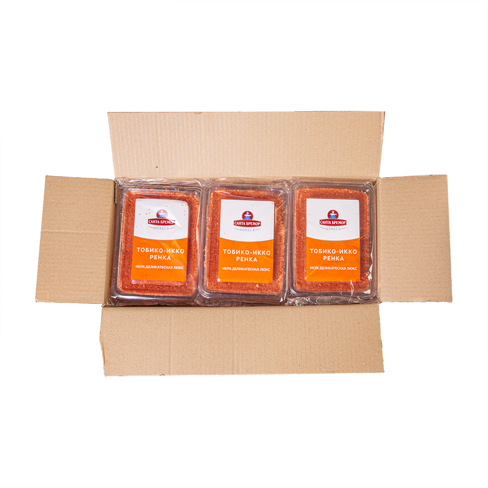 ИКРА ЛЕТУЧЕЙ РЫБЫ ОРАНЖЕВАЯ "ИККО РЕНКА", 500 г