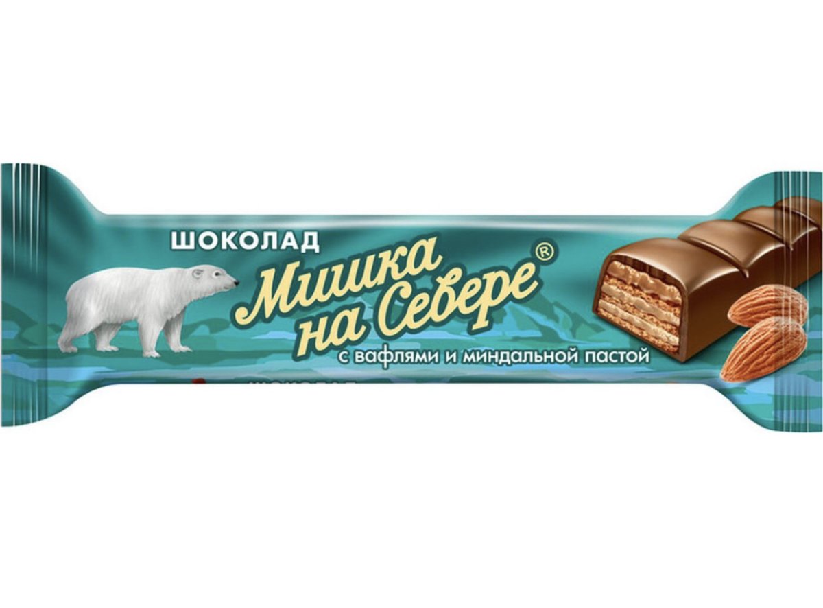 Батончик Славянка Мишка на севере с миндалем 40г (14)