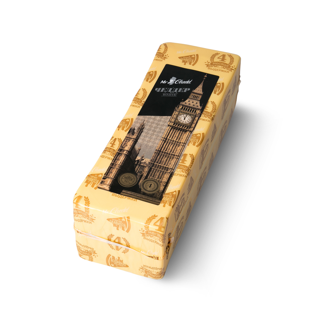 Сыр Чеддер 50% белый, весовой Mr Chedd, 3 кг.