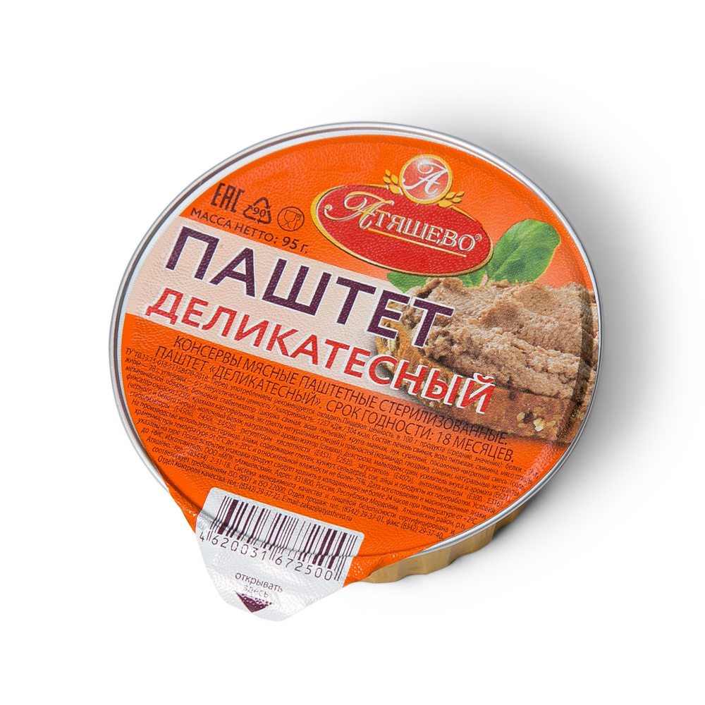 Паштет "Деликатесный" в банке 0,095 кг