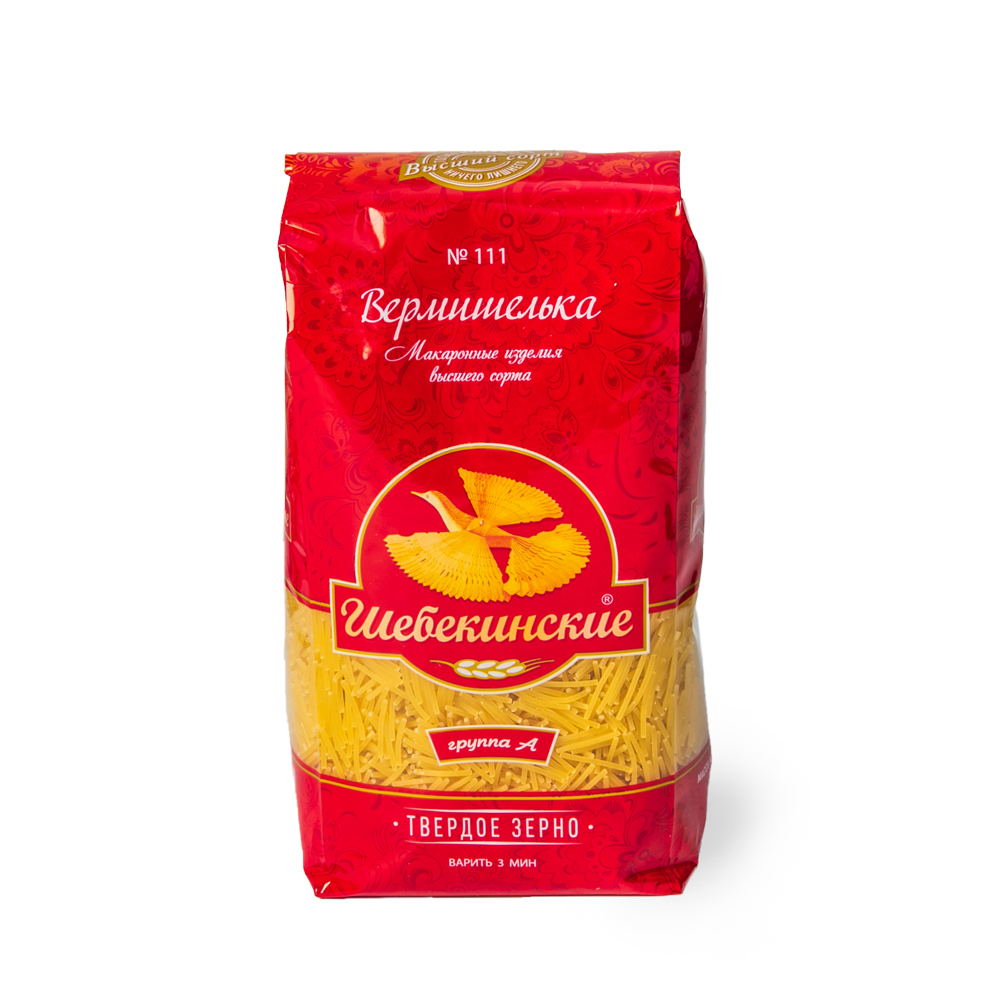 Макаронные изделия Шебекинские №111 вермишелька легкая 0,45кг (20шт)