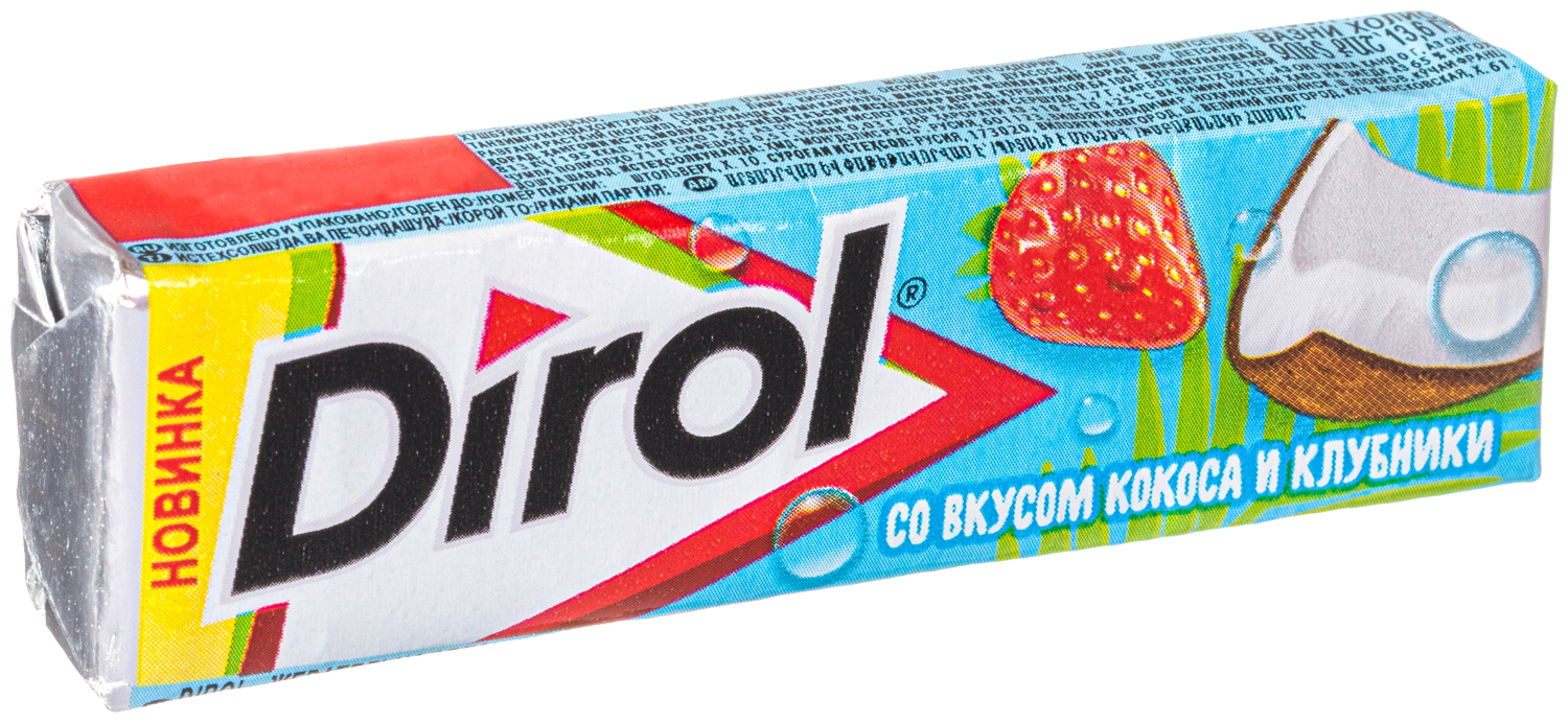Жевательная резинка Dirol Кокос и клубника 13,6г