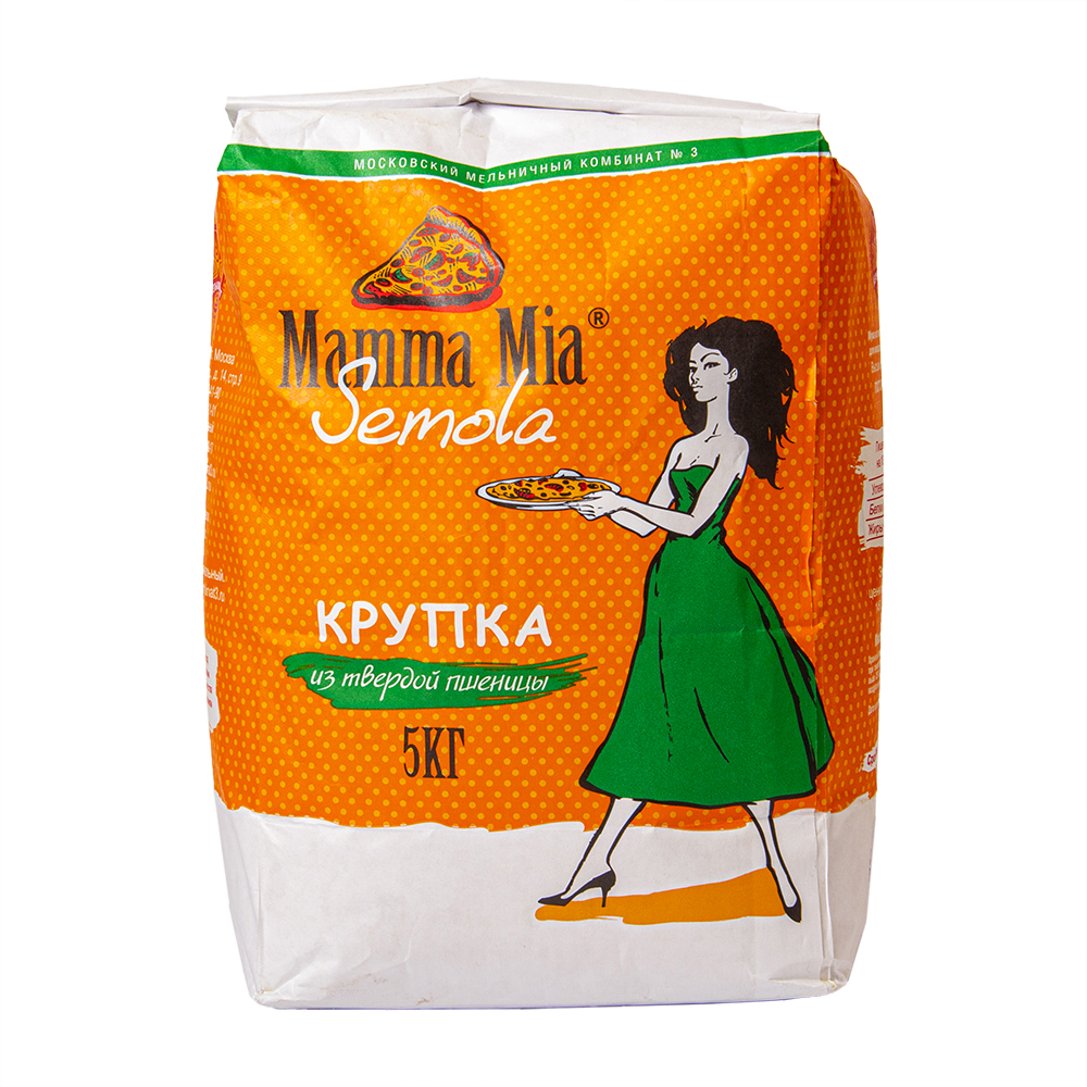 Мука для пиццы крупка "Mamma Mia", 5 кг , шт