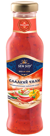 Соус Чили Сладкий «SWEET CHILI»  Сен Сой (стекл. бут. 320г)