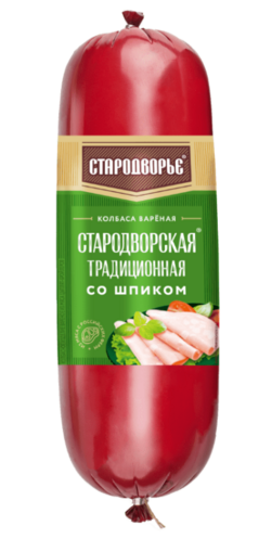 Колбаса вареная Стародворье Стародворская Традиционная со шпиком вес