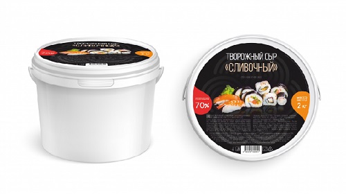 Сыр творожный "Сливочный" 70% ведро 2,2 кг