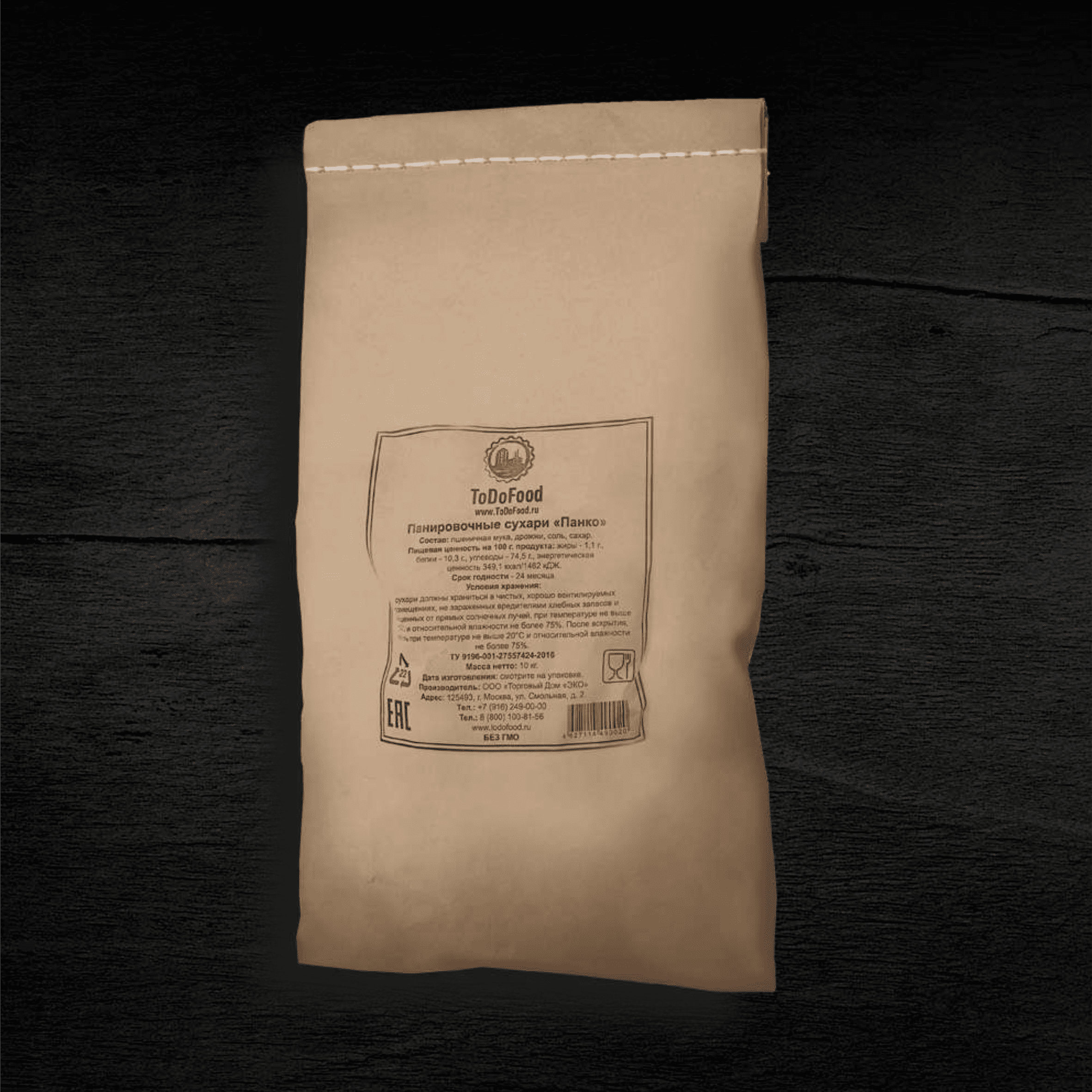 Панировочный сухарь ПанкоTodofood  Gold 10 кг