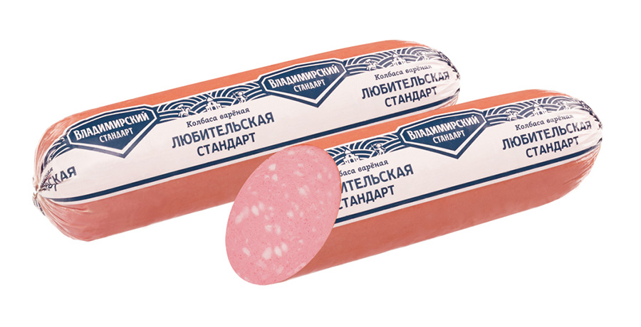 Колбаса вареная ВладСтандарт Любительская ГОСТ ц/ф (белая)