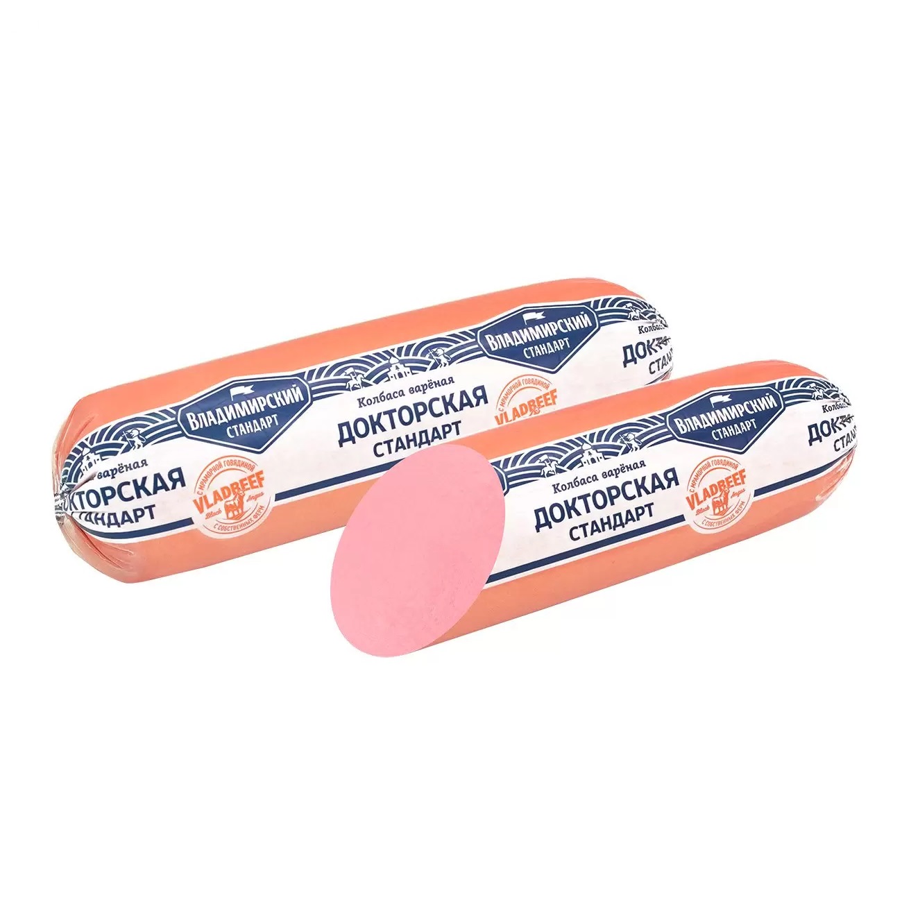 Колбаса вареная ВладСтандарт Докторская ГОСТ ц/ф (белая)