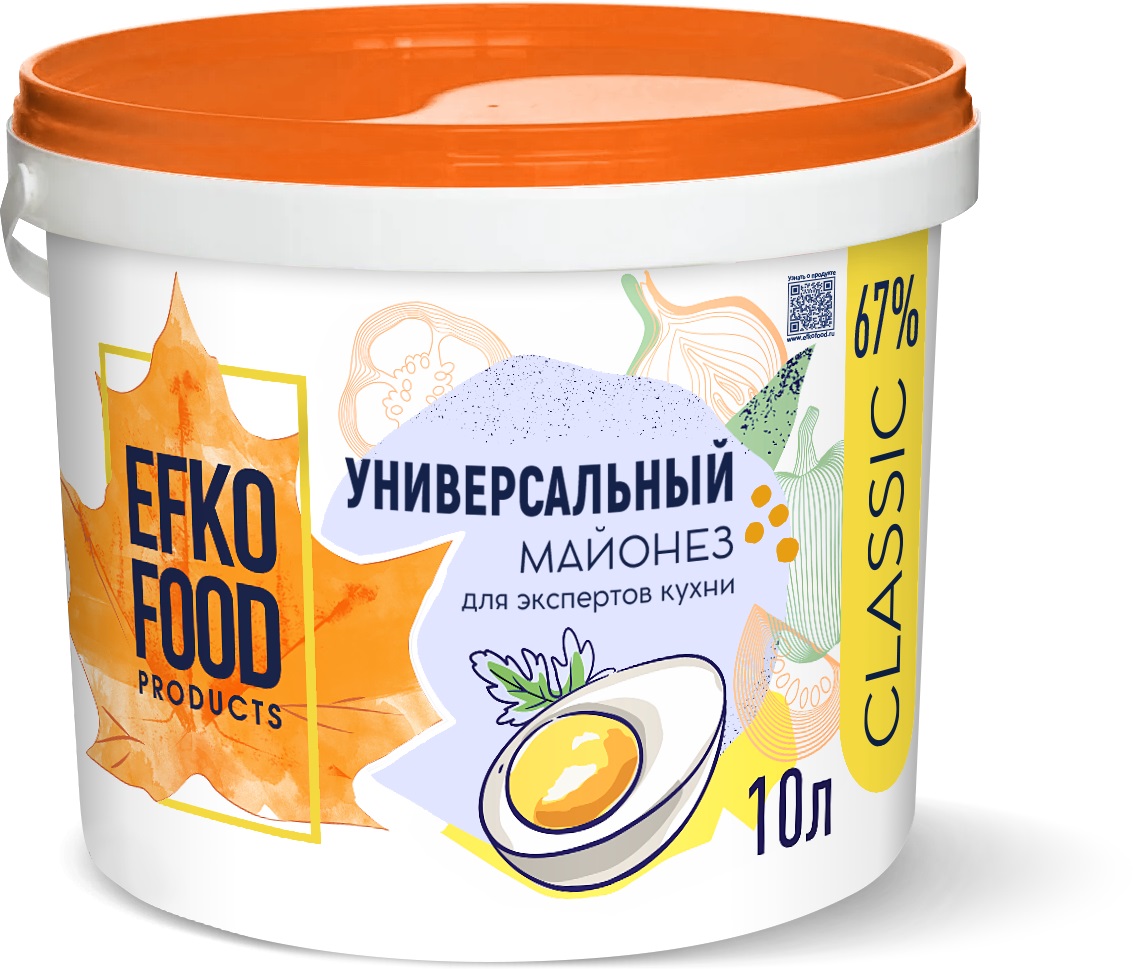 Майонез EFKO FOOD classik универсальный 67 % 10л 9,4кг