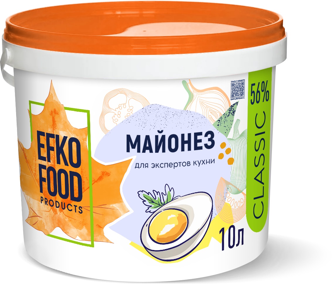 Майонез EFKO FOOD classik универсальный 56 % 10л 9,5кг
