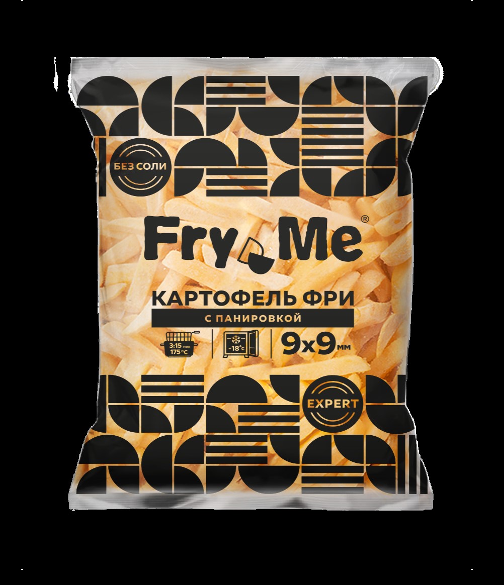 Картофель фри Fry Me Expert FMS9 с панировкой 9х9 мм пакет 2,5 кг
