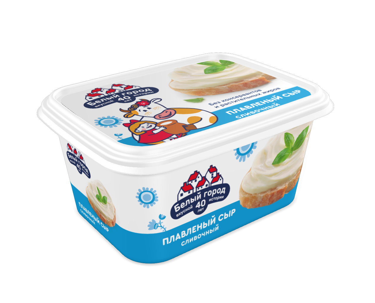 Сыр плавленый Белый город сливочный 40% 380г