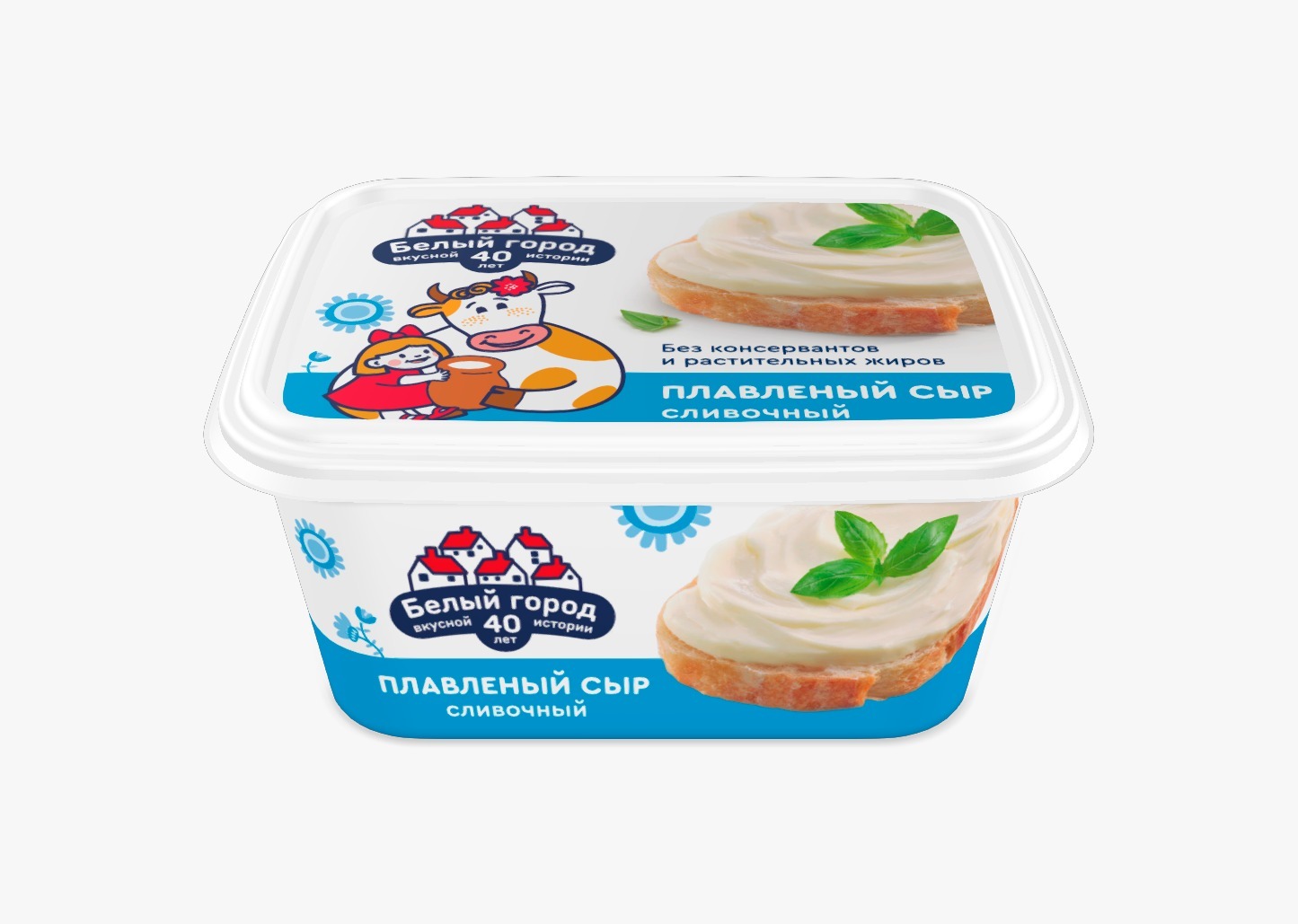 Сыр плавленый Белый город сливочный 40% 380г